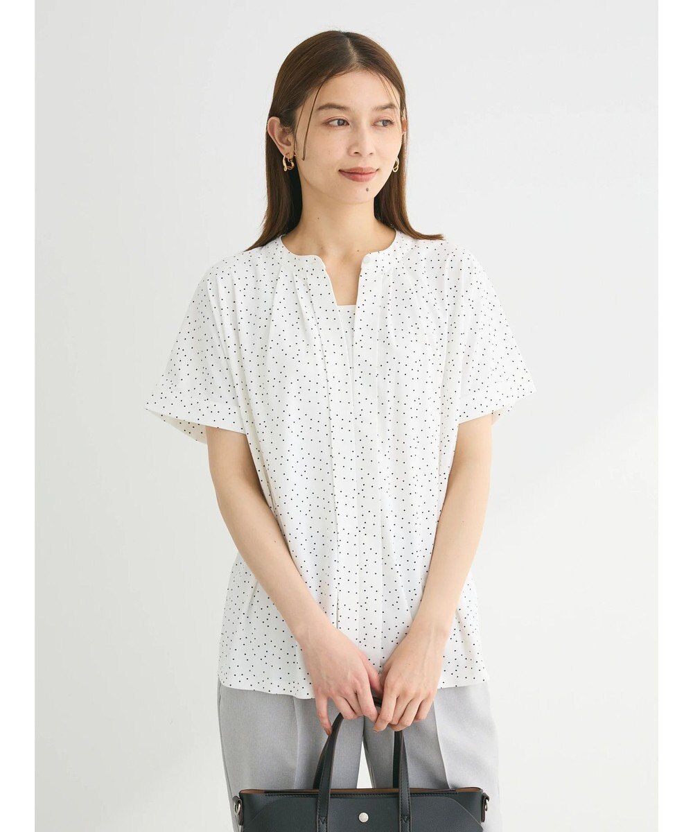 Green Parks ２ｗａｙ　フレンチスリーブ釦付ブラウソー 