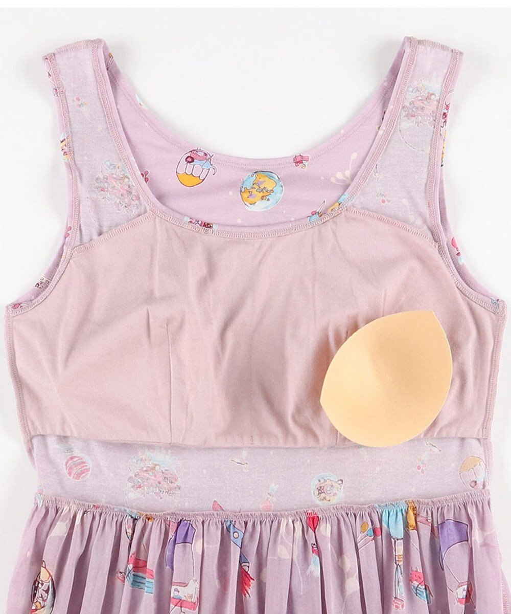 tsumori chisato SLEEP ツモリチサト ワンピース ルームウエア ノースリーブ 綿混(本体) パッド付 レディース UNT142 /ワコール 