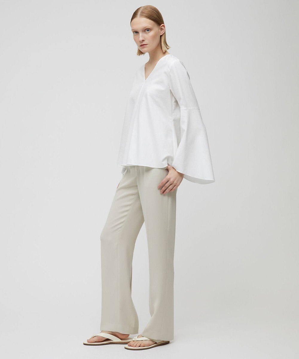 BEIGE， PERSIMMON / フレアーブラウス 