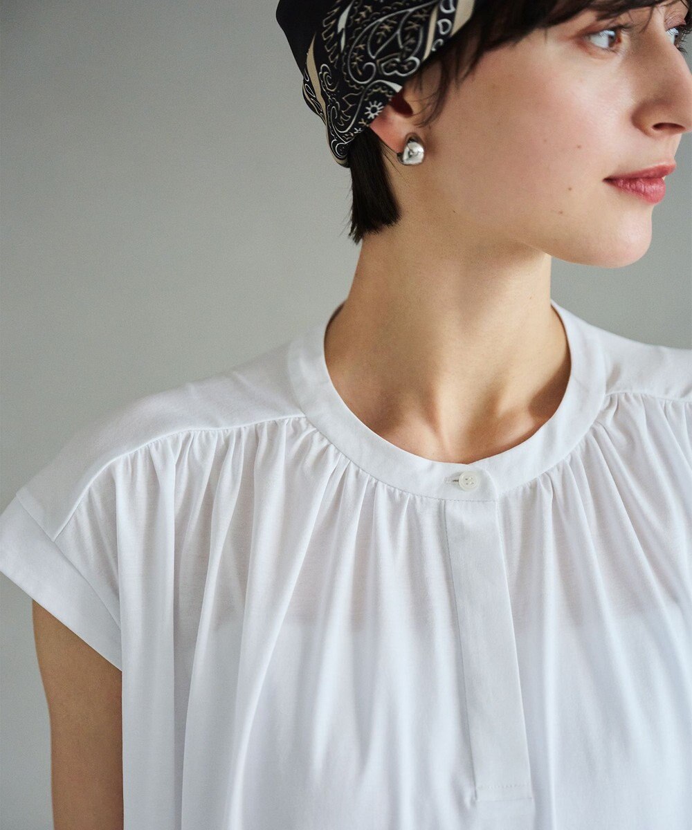 #Newans 【乾燥機可能/接触冷感】ヨークギャザーロングワンピース 