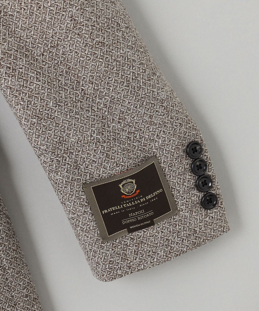 GOTAIRIKU 【DELFINO】ナポリジオメトリックツイード ジャケット_ブラウン 