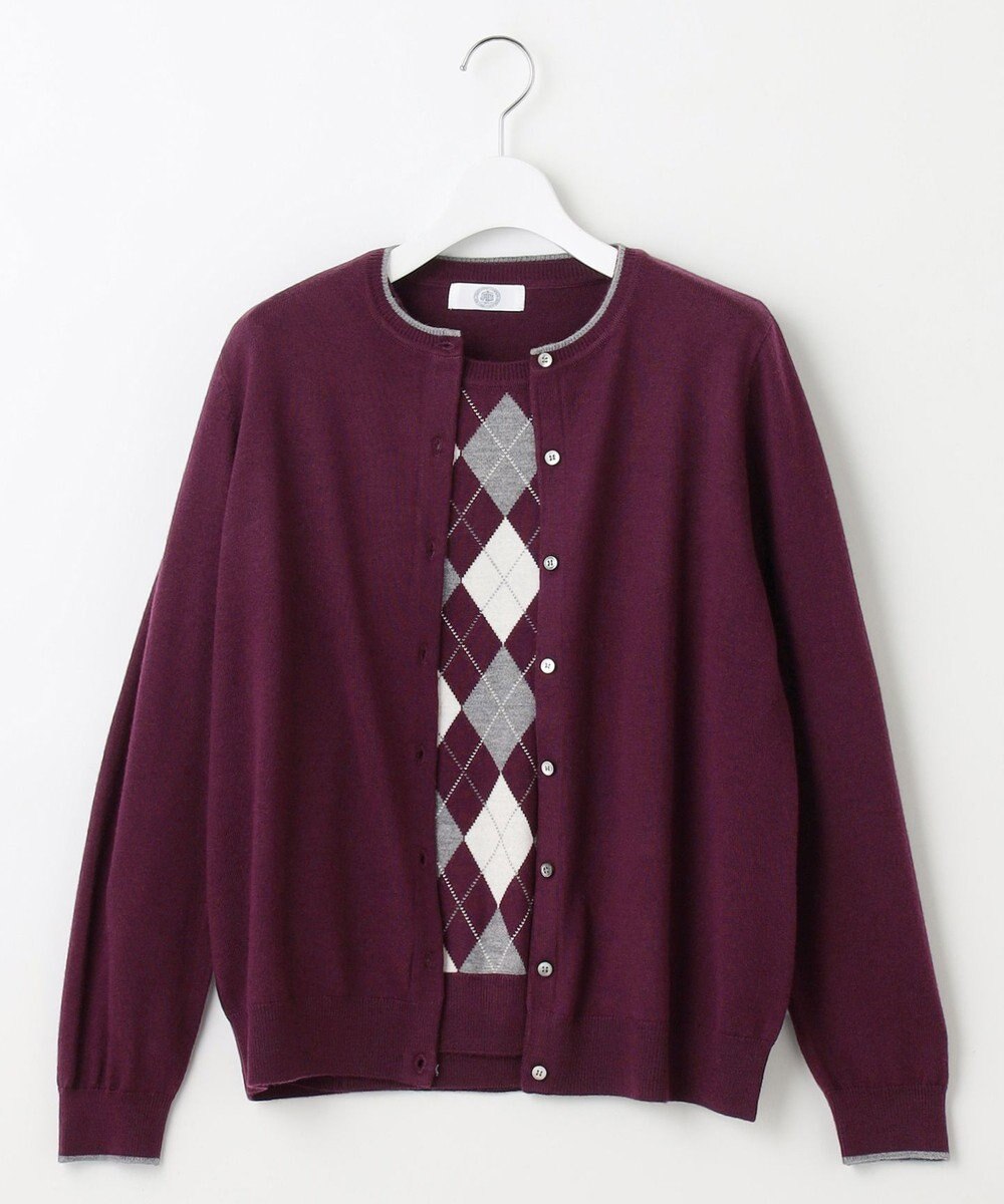 J.PRESS LADIES 【WEB限定カラーあり・洗える】アーガイルツイン ニット 
