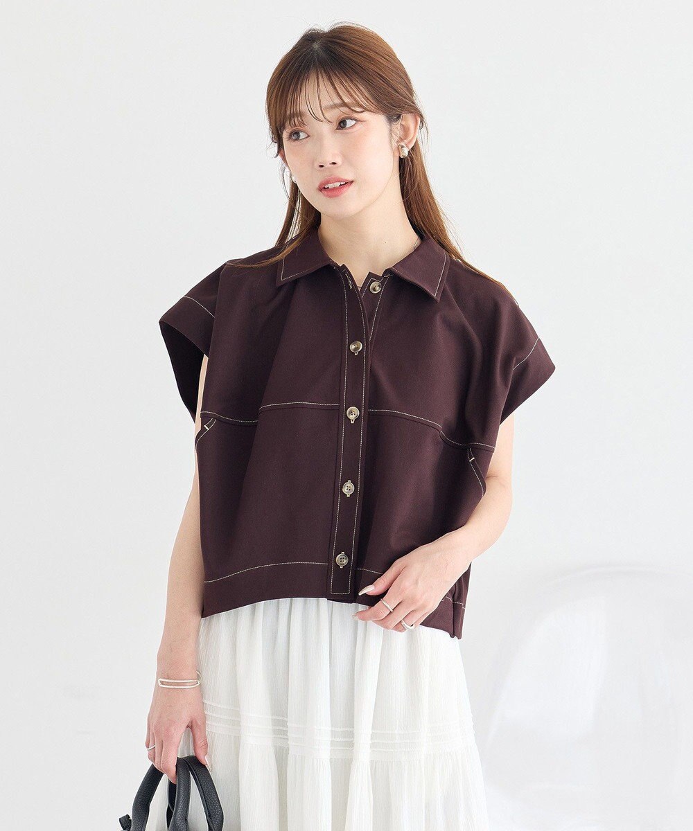 earth music&ecology コクーンフォルムシャツ 