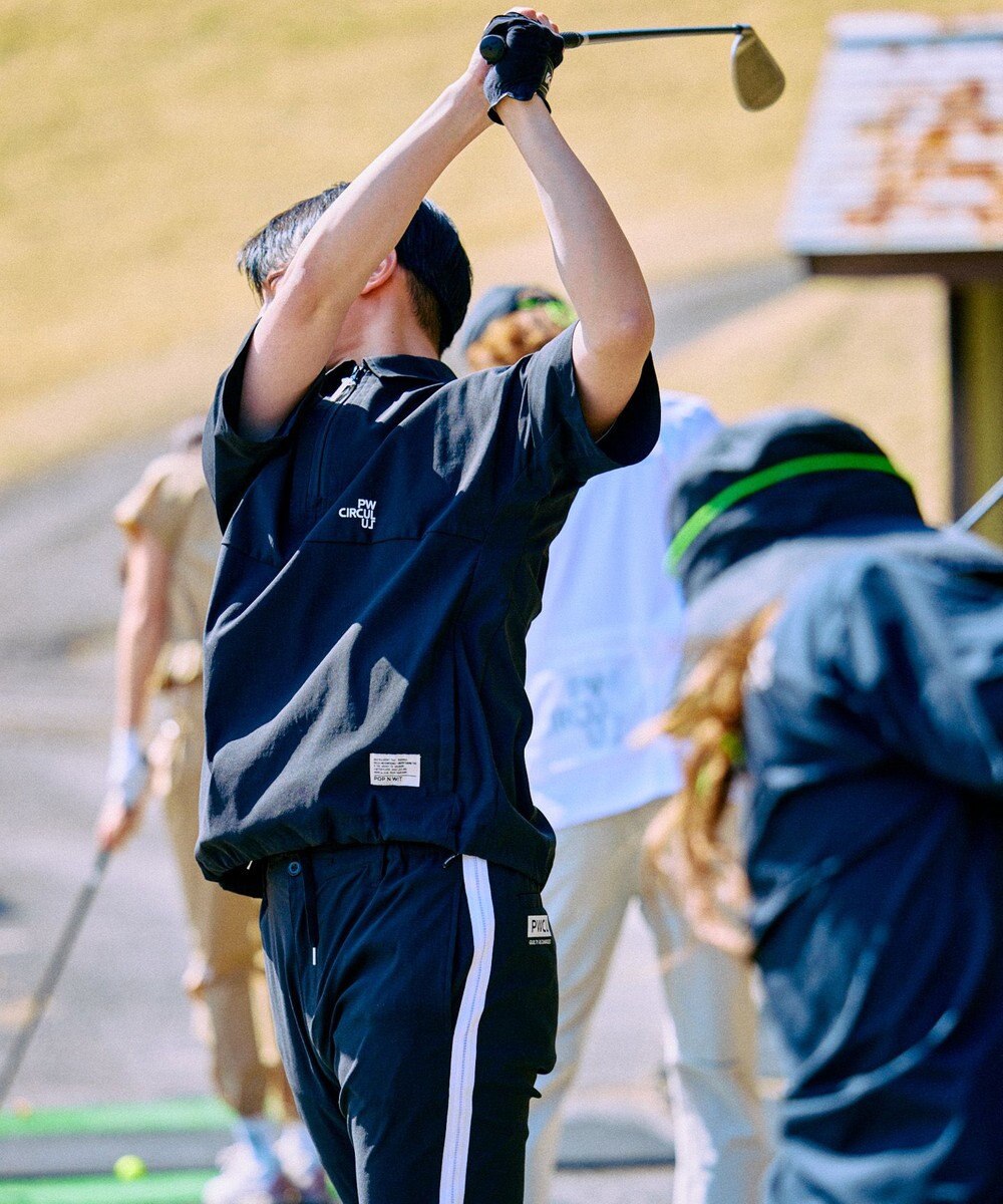 PW CIRCULUS 【撥水加工/ ストレッチ】【MEN】ハーフジップシャツ ゴルフ 