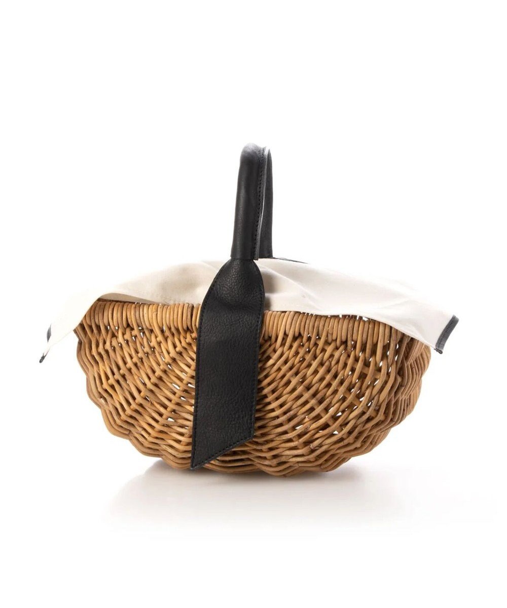 UNBILLION perche アラログ×姫路レザーフラップ付きカゴバッグ 