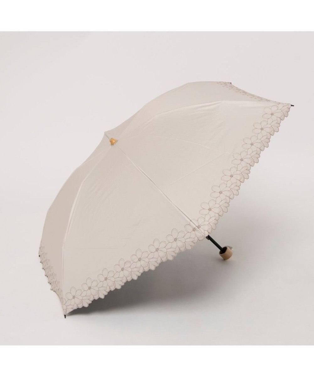 UNBILLION カシュネ cachenez / 【晴雨兼用】【日傘】UV カット率99％以上 PU軽量フラワー刺繍ミニ折りたたみ傘 