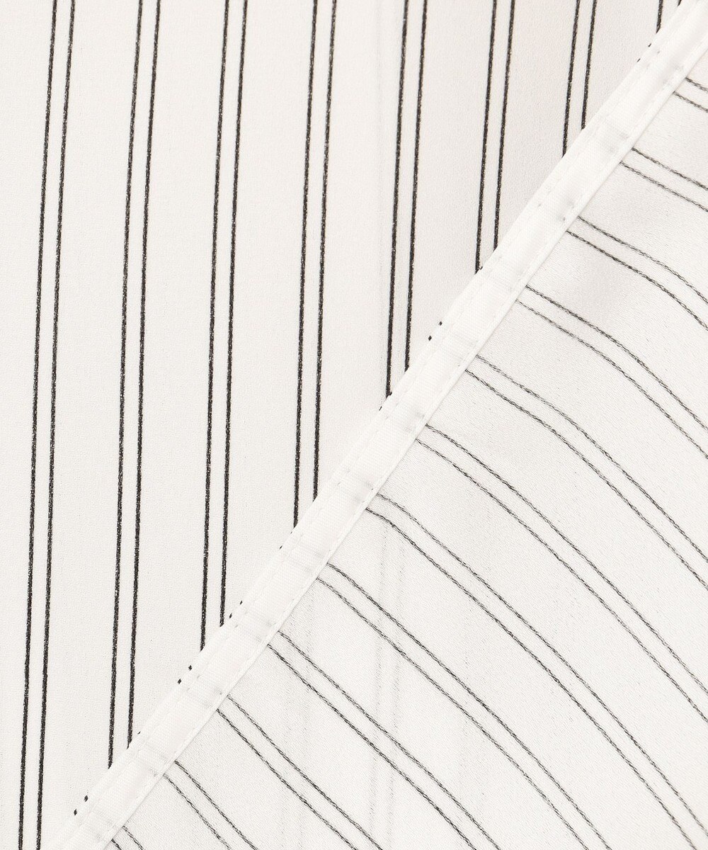 J.PRESS LADIES 【洗える】 バックサテンランダムストライプ バンドカラー ブラウス 