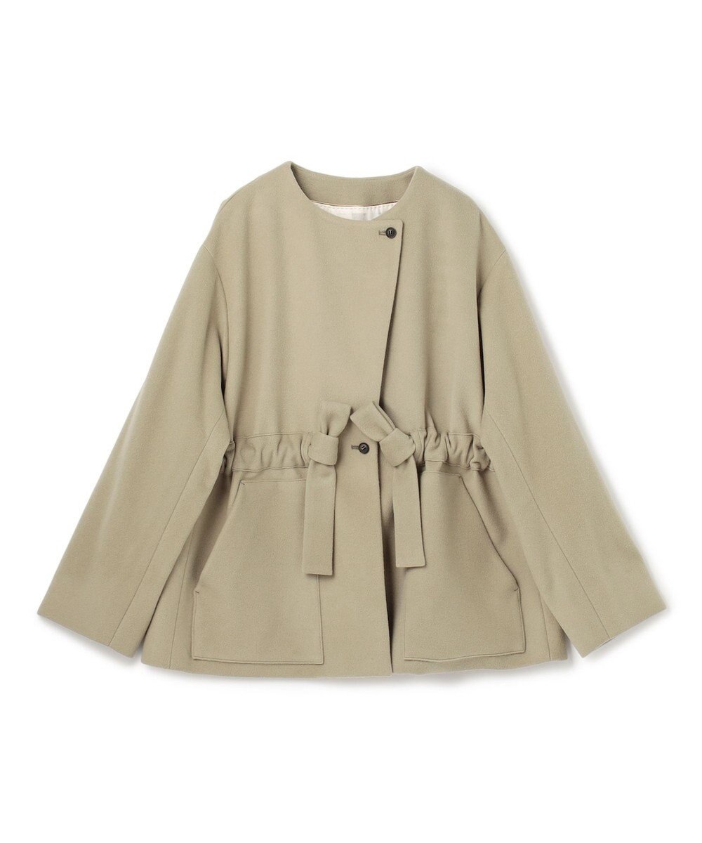 BEIGE， LABBOCK / ウール混2WAYショートコート 