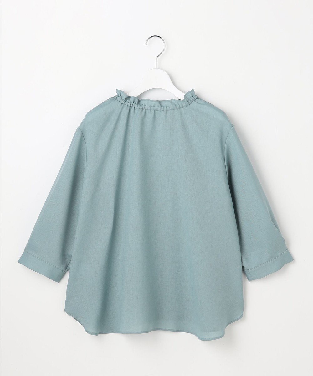 ANY SIS L 【2WAY】スムージーポリエステル フリルネック ブラウス 