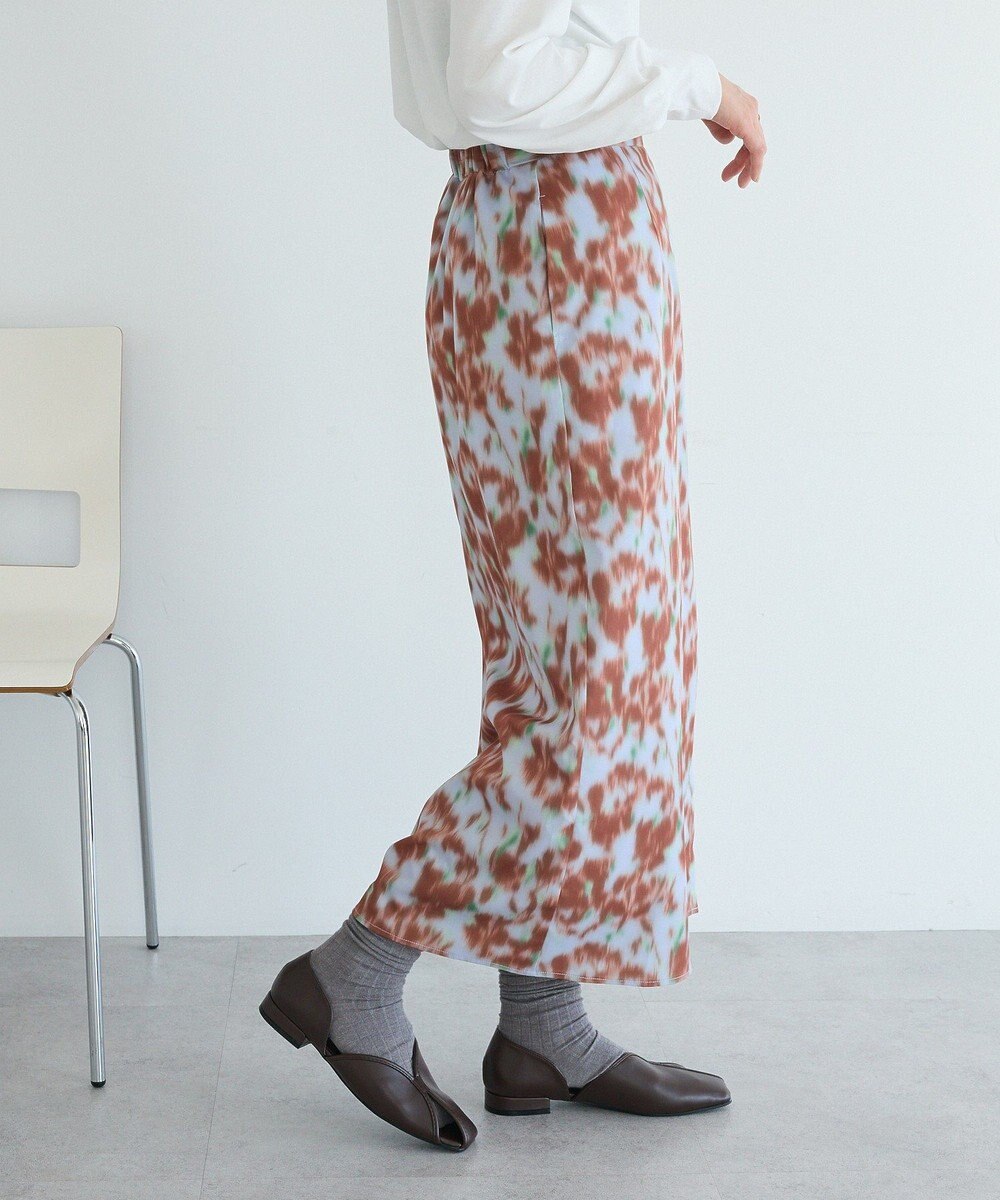 CRAFT STANDARD BOUTIQUE フラワープリントスリットロングスカート 