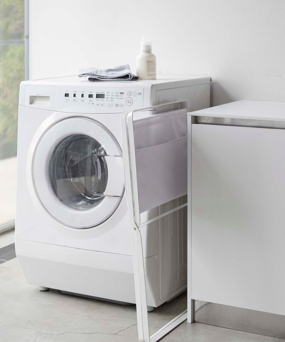 tower 折り畳み高床式ランドリーバスケット タワー ホワイト 