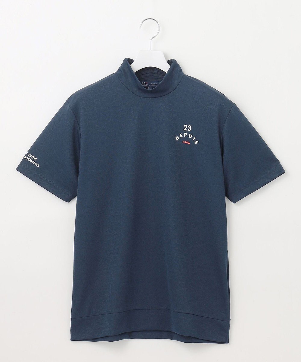 23区GOLF 【MEN】【吸水速乾/UVケア】ＹＥＬＬ柄ジャガード モックネック 