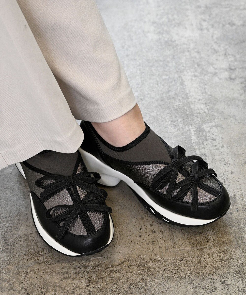 APOM ウォーターレジストプラットフォームリボンスニーカー 