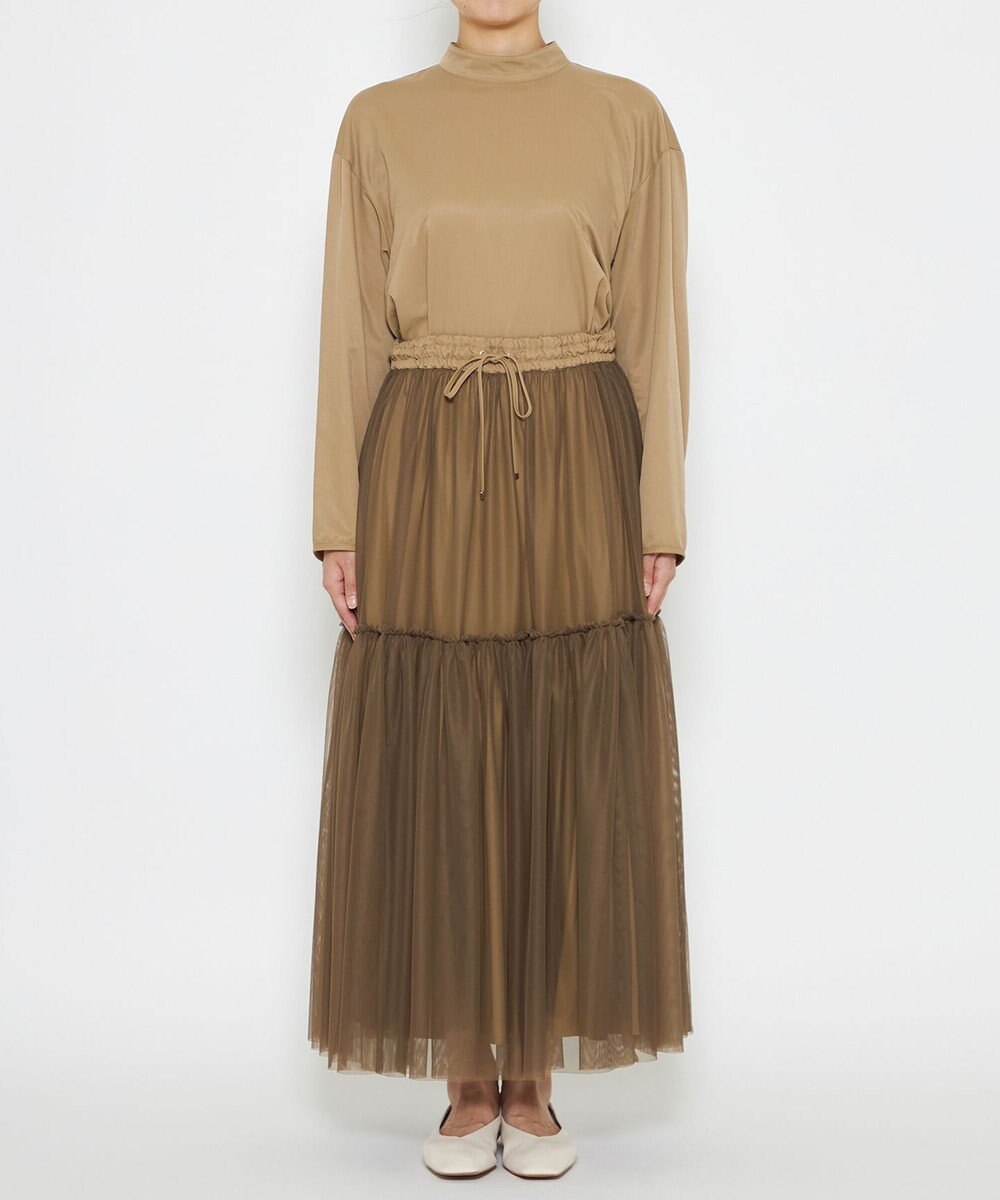 uncrave 【撥水・UVカット】ナイロンタスラン ティアードスカート（uncrave WHITE） 