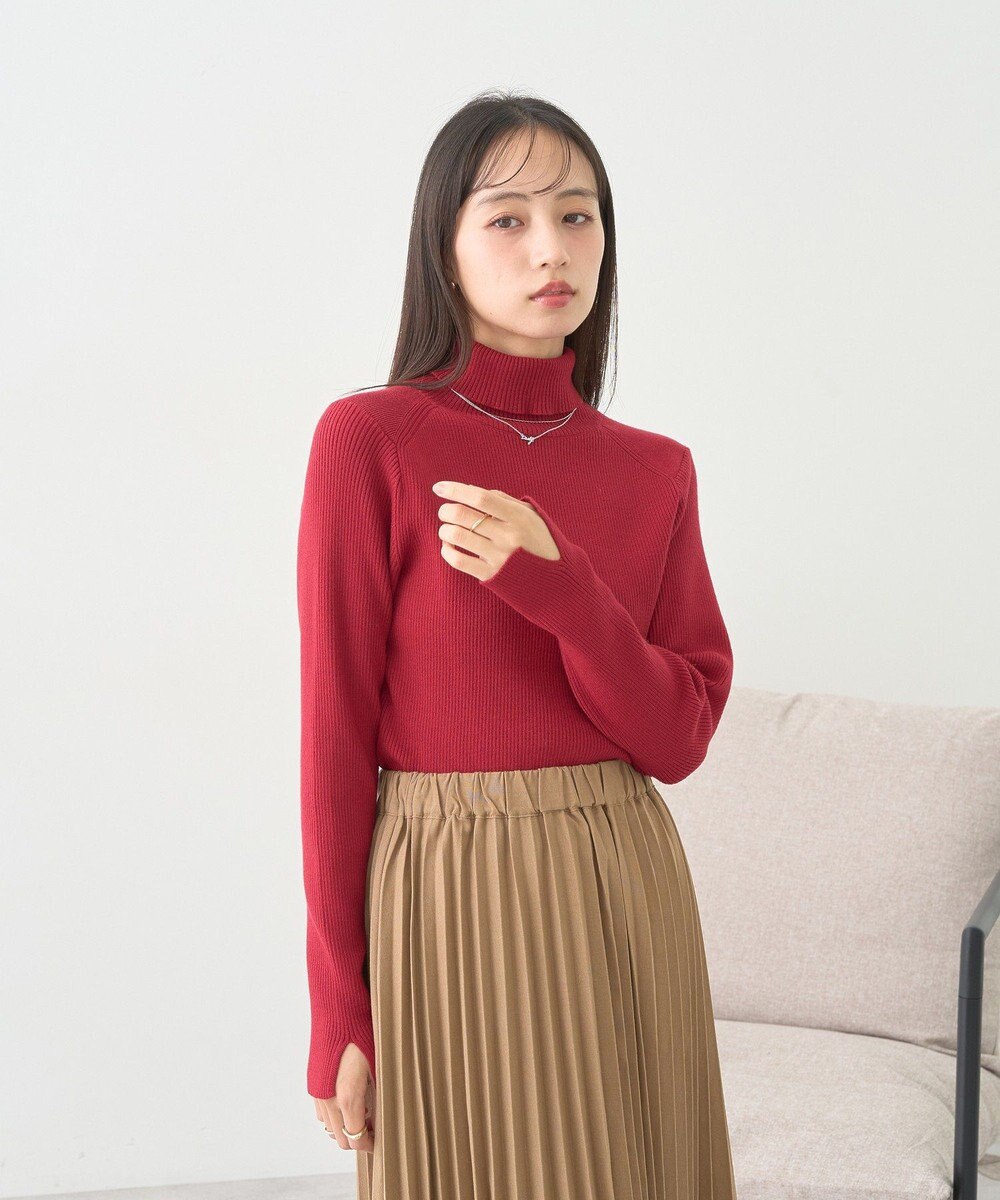 earth music&ecology 【イージーケア】【洗濯機洗い可】レンチング(TM)エコヴェロ(TM)(リブタートル) 