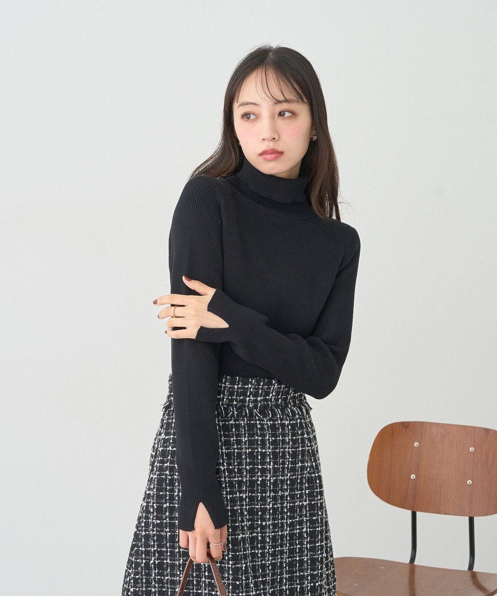 earth music&ecology 【イージーケア】【洗濯機洗い可】レンチング(TM)エコヴェロ(TM)(リブタートル) 