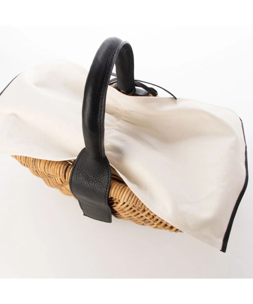 UNBILLION perche アラログ×姫路レザーフラップ付きカゴバッグ 