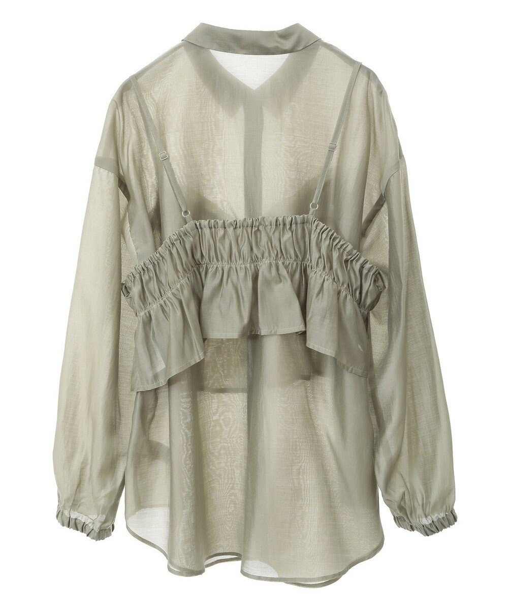 Green Parks ＳＥＴ２点フリルビスチェ＋シャツチュニック 