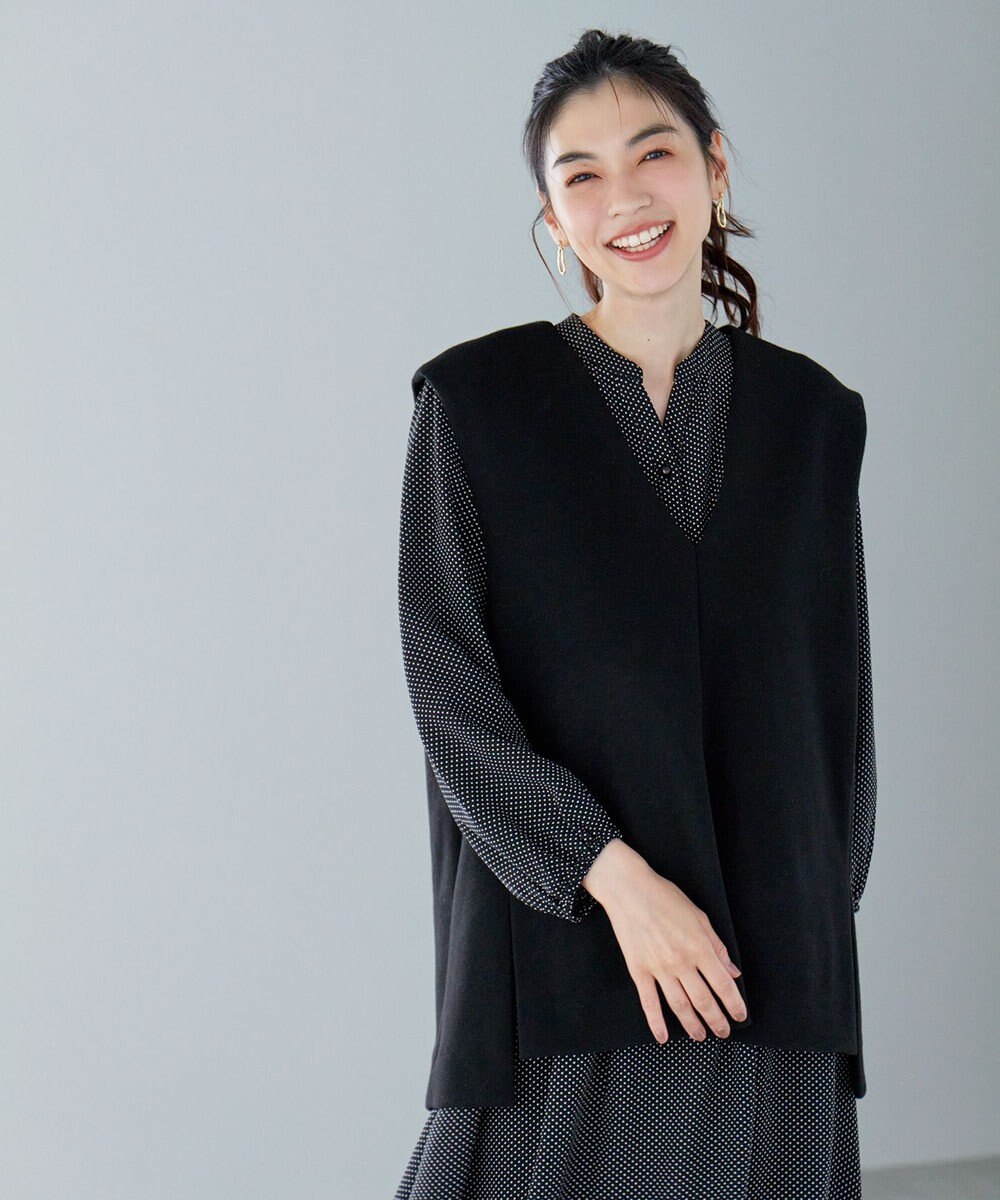 ANY L フェイクウールベスト 