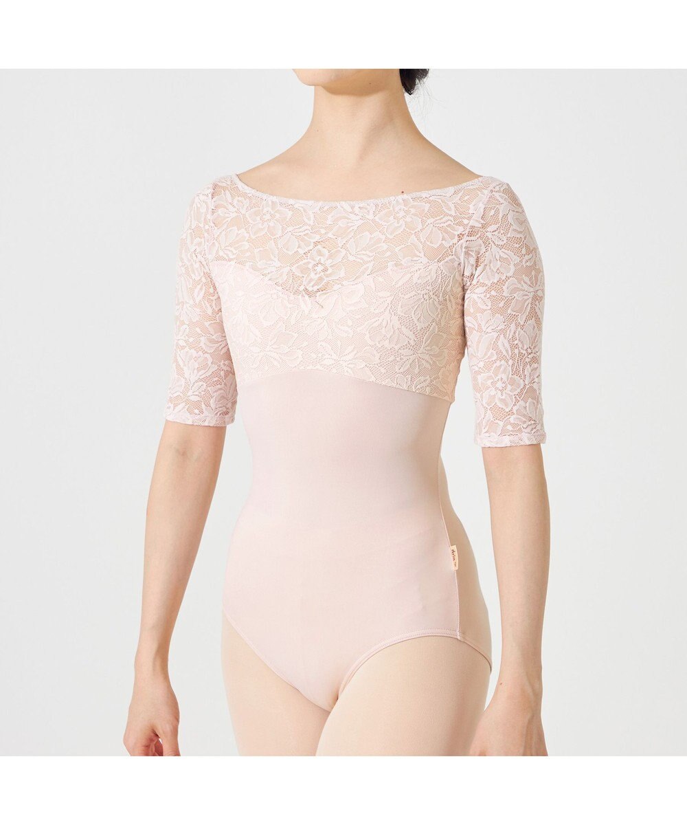 Chacott ◎【Nela ライン】ハーフスリーブレオタード 