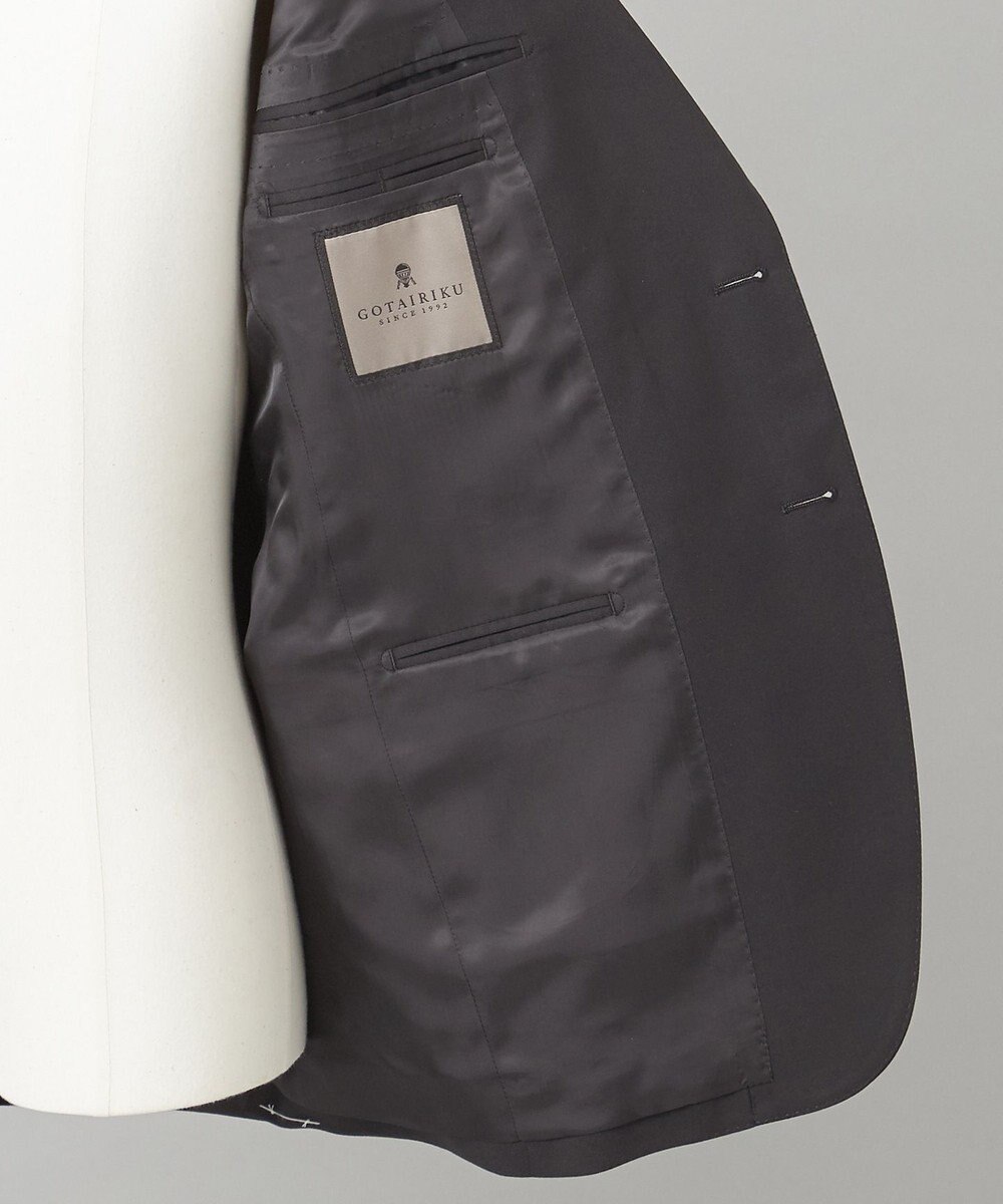 GOTAIRIKU リクルート/フレッシャー/成人式にもおすすめ【しわになりにくい/ストレッチ】ストレッチギャバジン スーツ_ブラック 