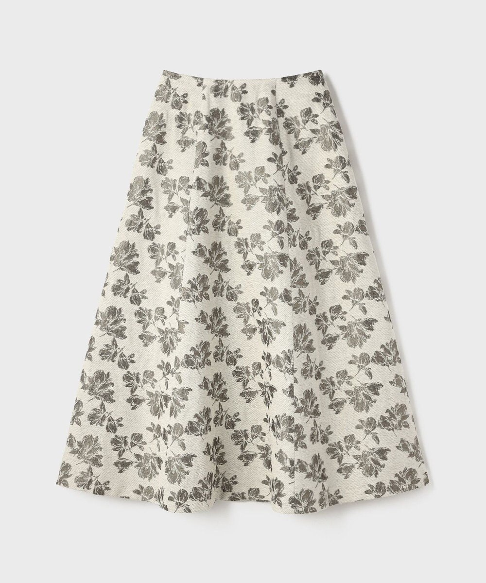 GRACE CONTINENTAL ラメフラワージャガードフレアスカート 