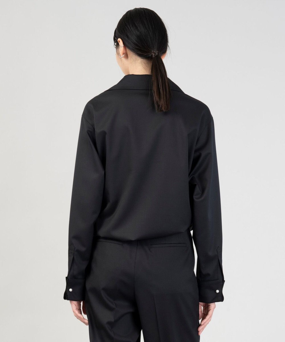 23区 L 【エステータ】ウールシルクギャバジン テーラードブラウス 