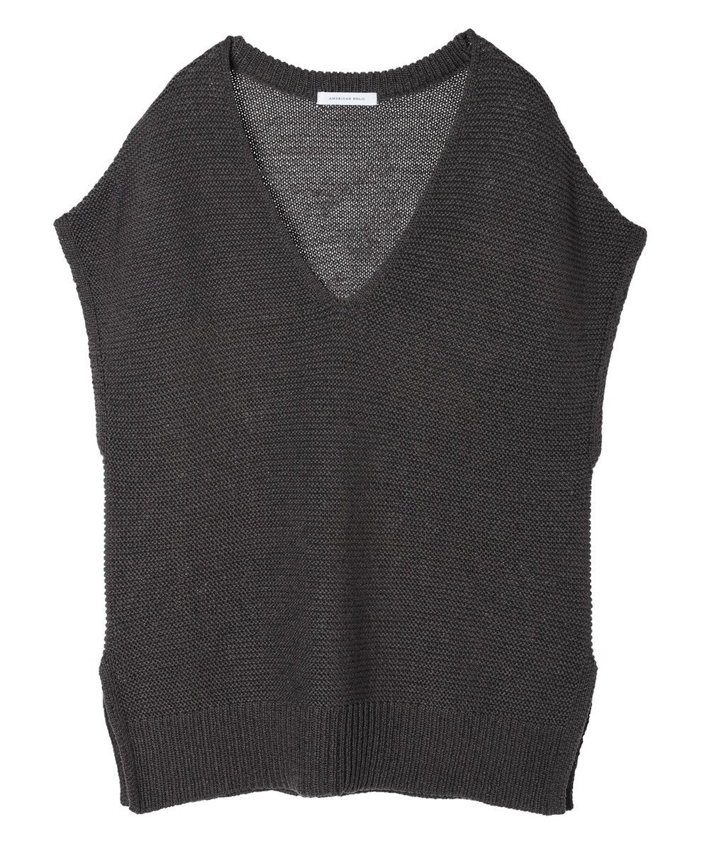 AMERICAN HOLIC リネンブレンドニットベスト 