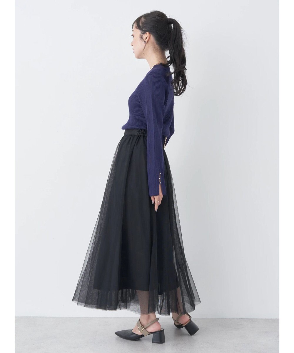 earth music&ecology 袖パールハイネックリブプルオーバー 