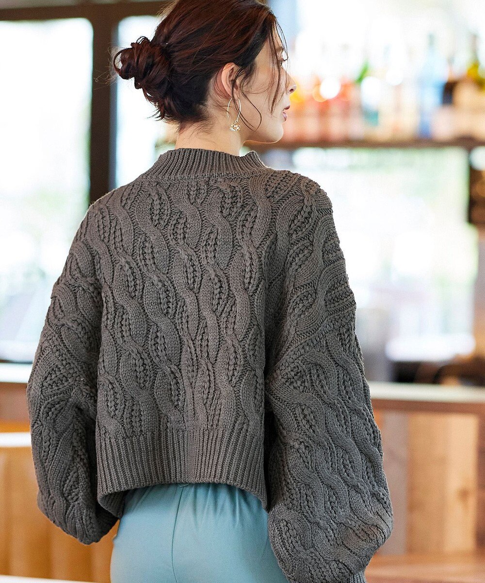 Tiaclasse 【洗える】ケーブルニットプルオーバー 