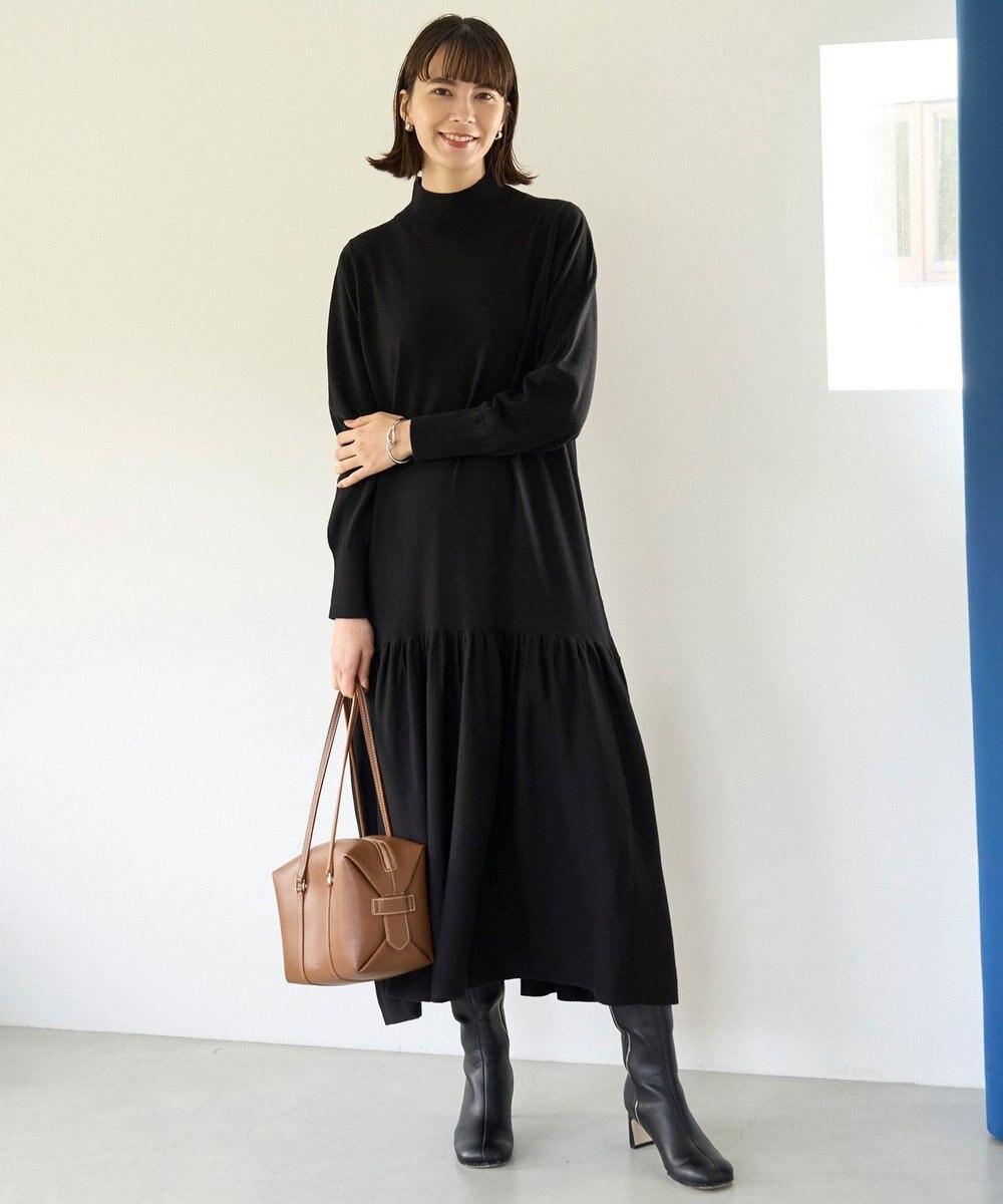 UNFILO ティアード ニットワンピース 