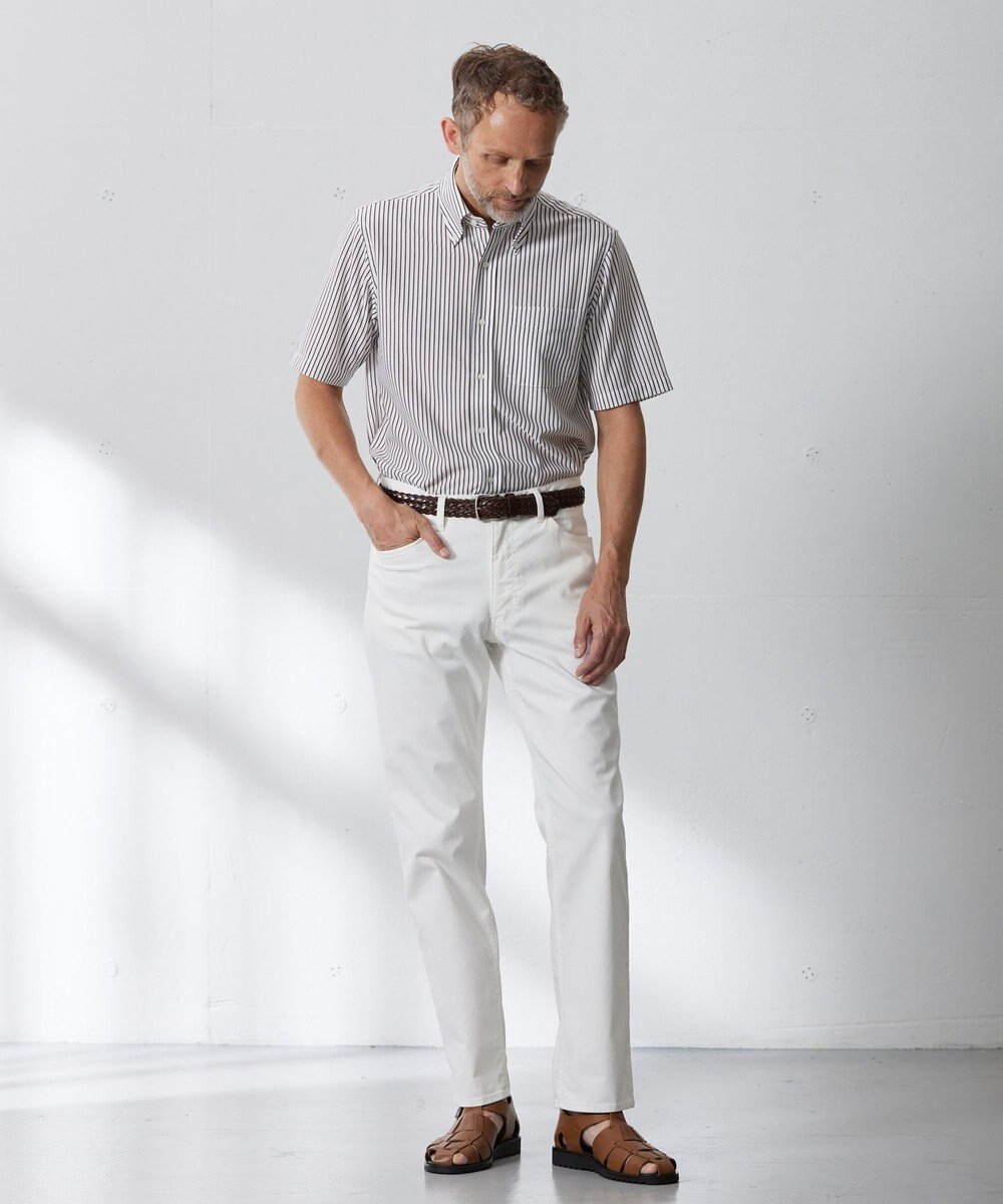 J.PRESS MEN 【J.PRESS PLUS】カノコインレイストライプパッチポケット シャツ/B.D. 