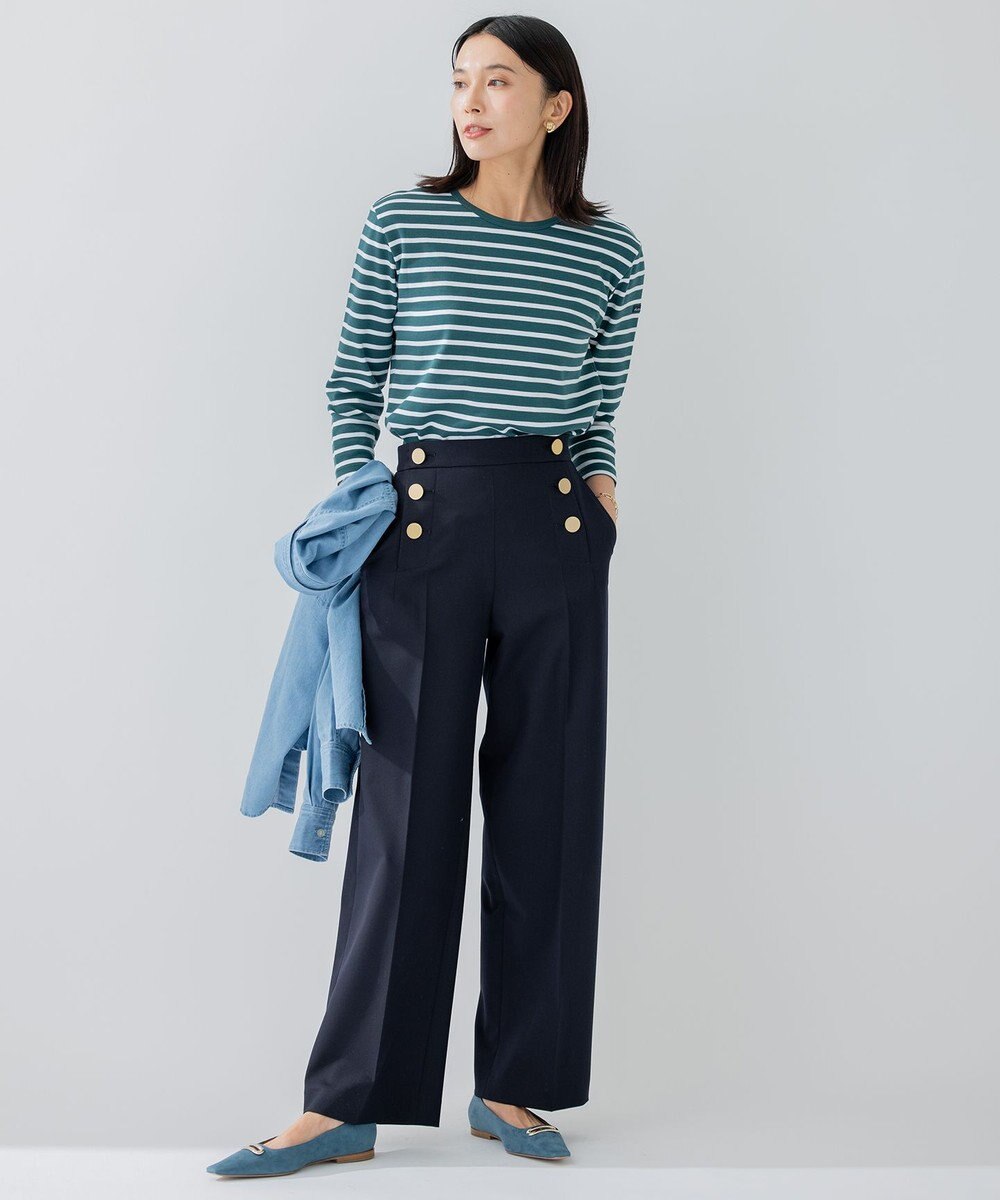 23区 L 【洗える】Armor-lux スムース ボーダー カットソー 