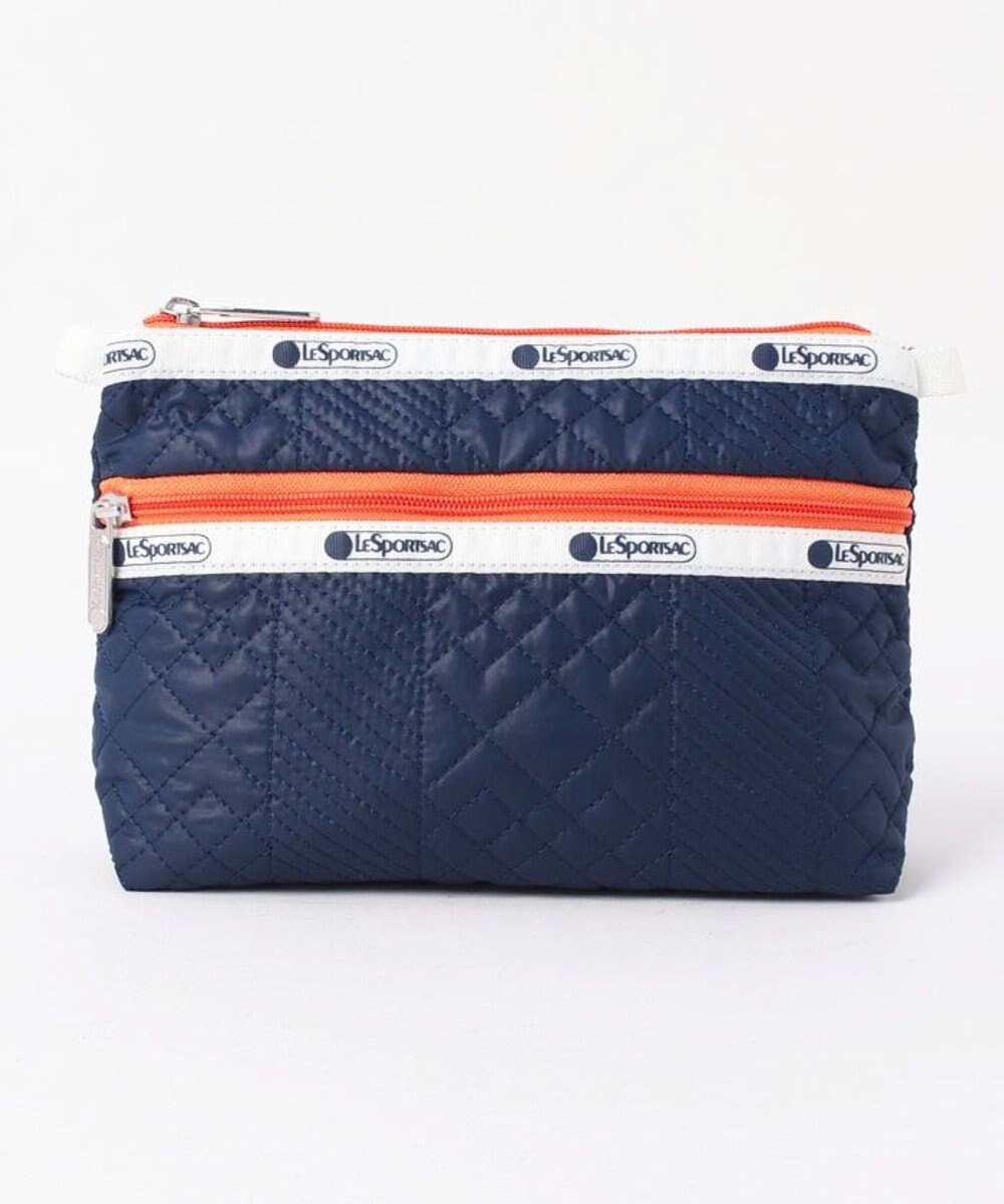 LeSportsac COSMETIC CLUTCH/セーターキルティングネイビー セーターキルティングネイビー