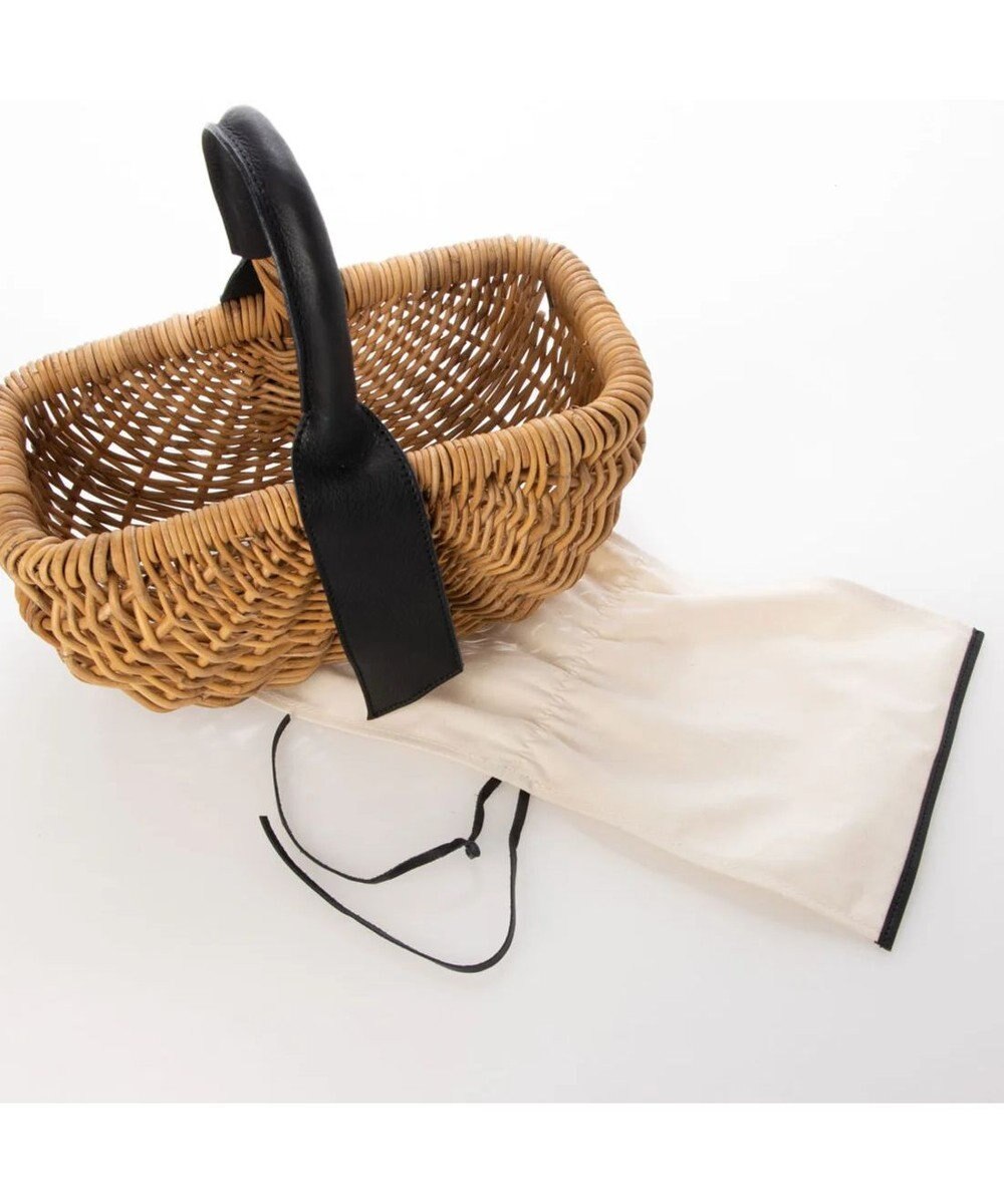 UNBILLION perche アラログ×姫路レザーフラップ付きカゴバッグ 