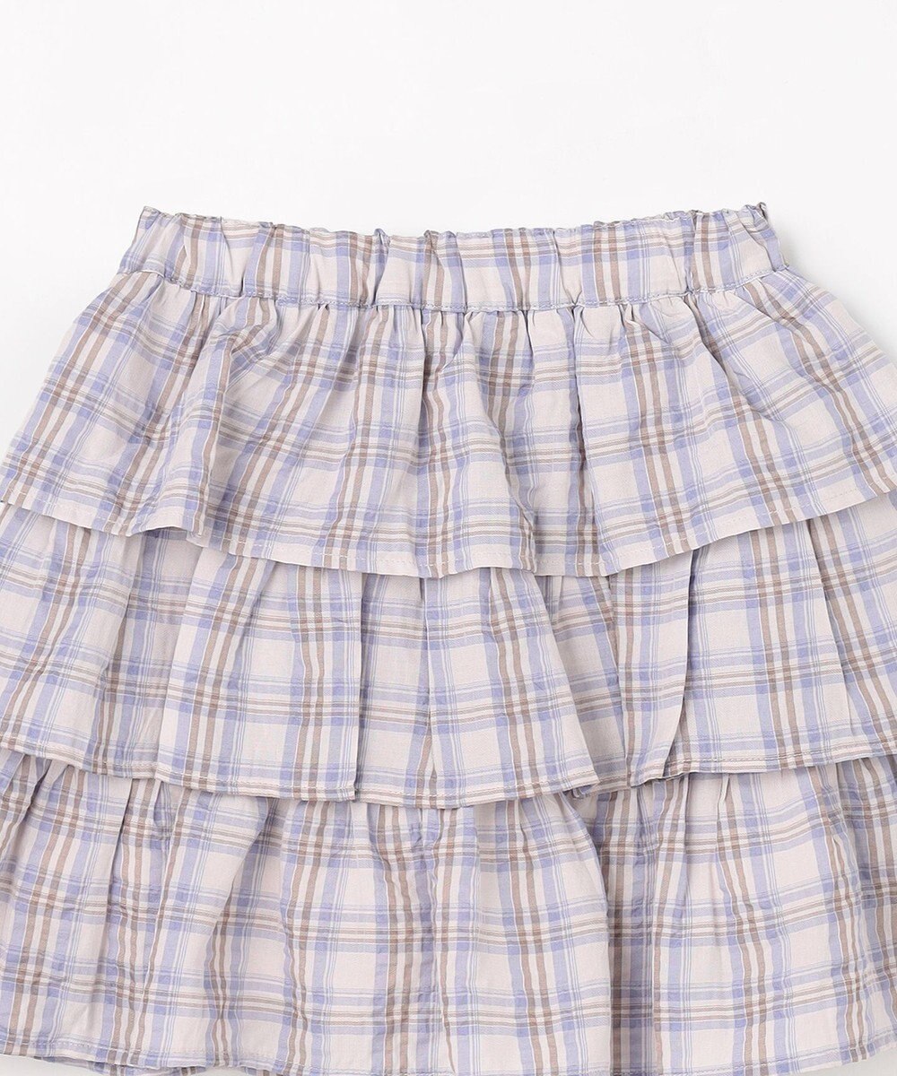 ANY KIDS 【洗濯機可能】ティアード チェックスカパン 