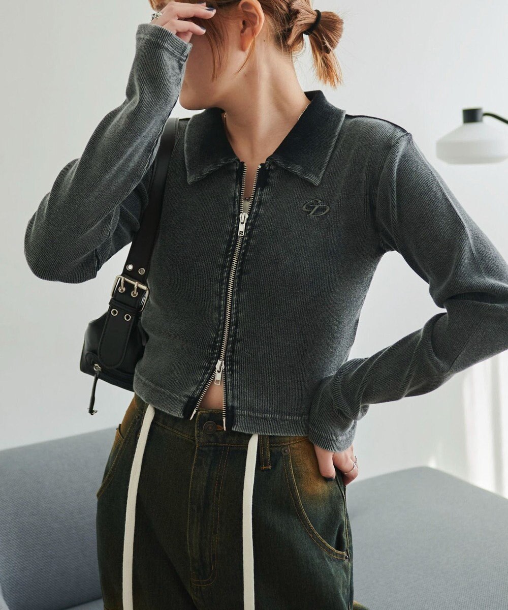 WEGO ヴィンテージライクWZIPトップス 