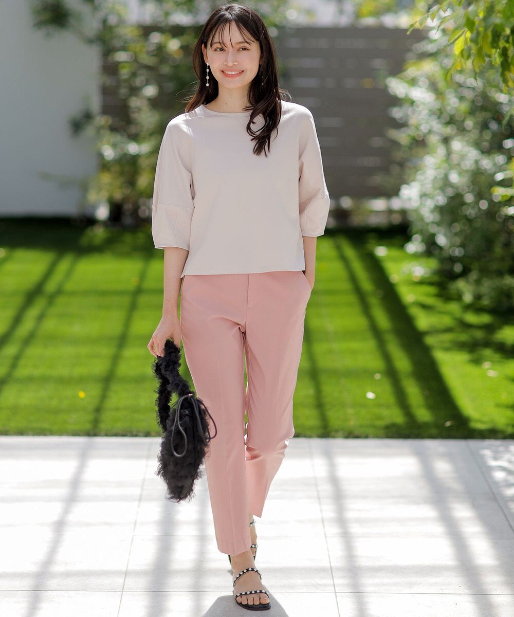 ANY SIS S 【撥水・汗ジミ防止・UVケア・洗える】スーピマスムース クロップド Tシャツ 