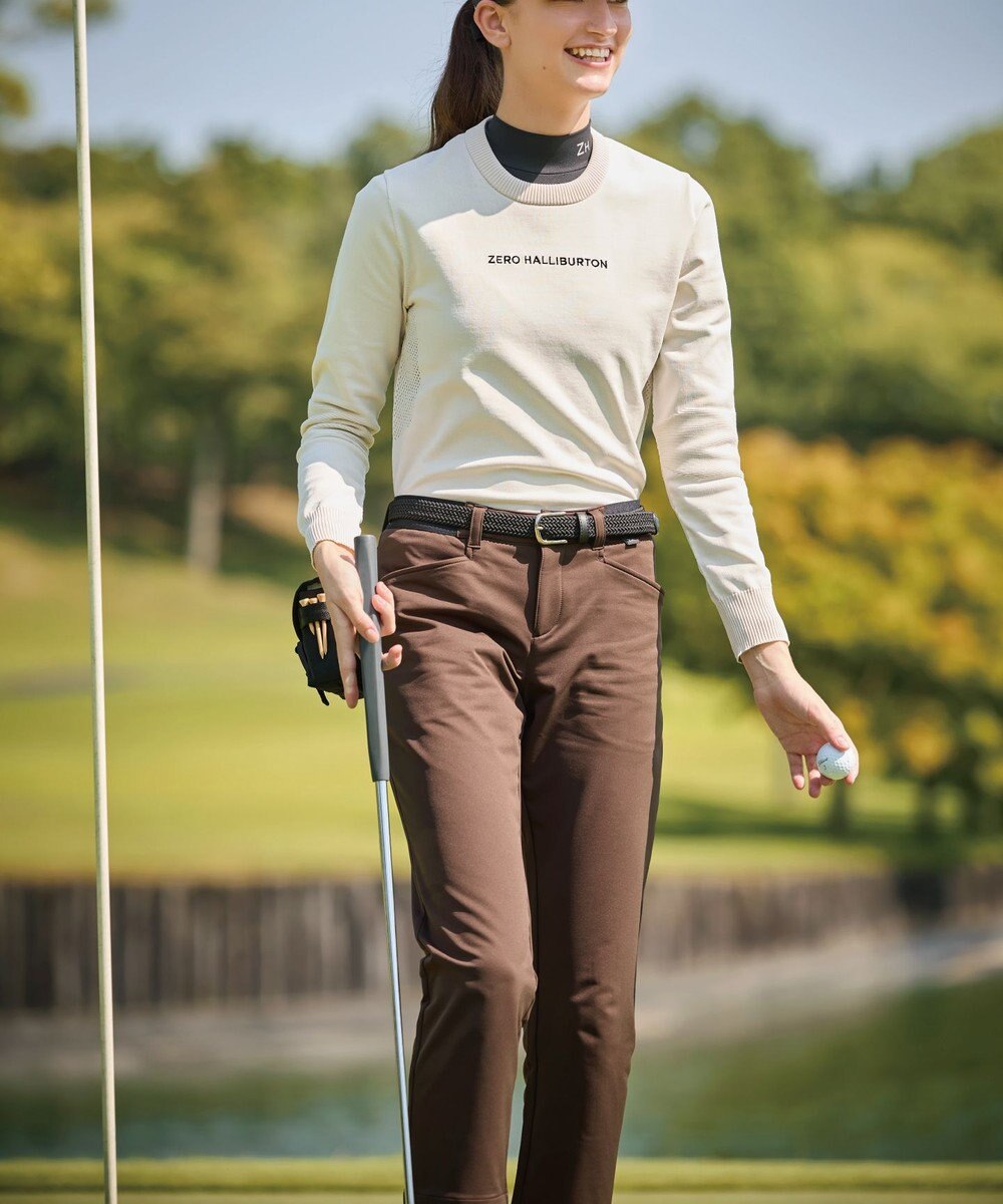 ZERO HALLIBURTON 【防透け加工】アンチシースルーパンツ 82750 洗濯可能 撥水 ストレッチ素材 ゴルフ ZHG-W11a 