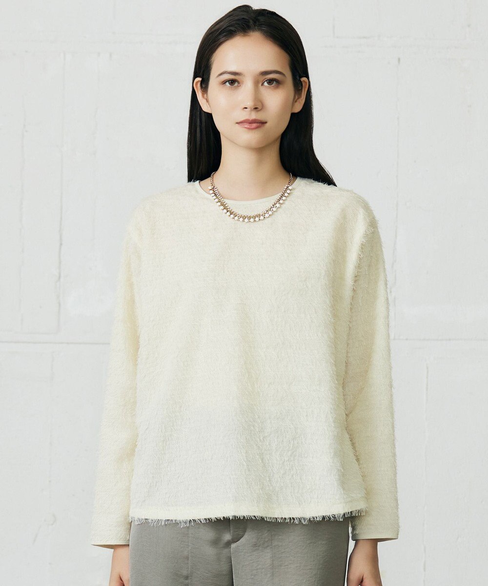 自由区 L 【カタログ掲載】ループカットジャカードプルオーバー ブラウス 