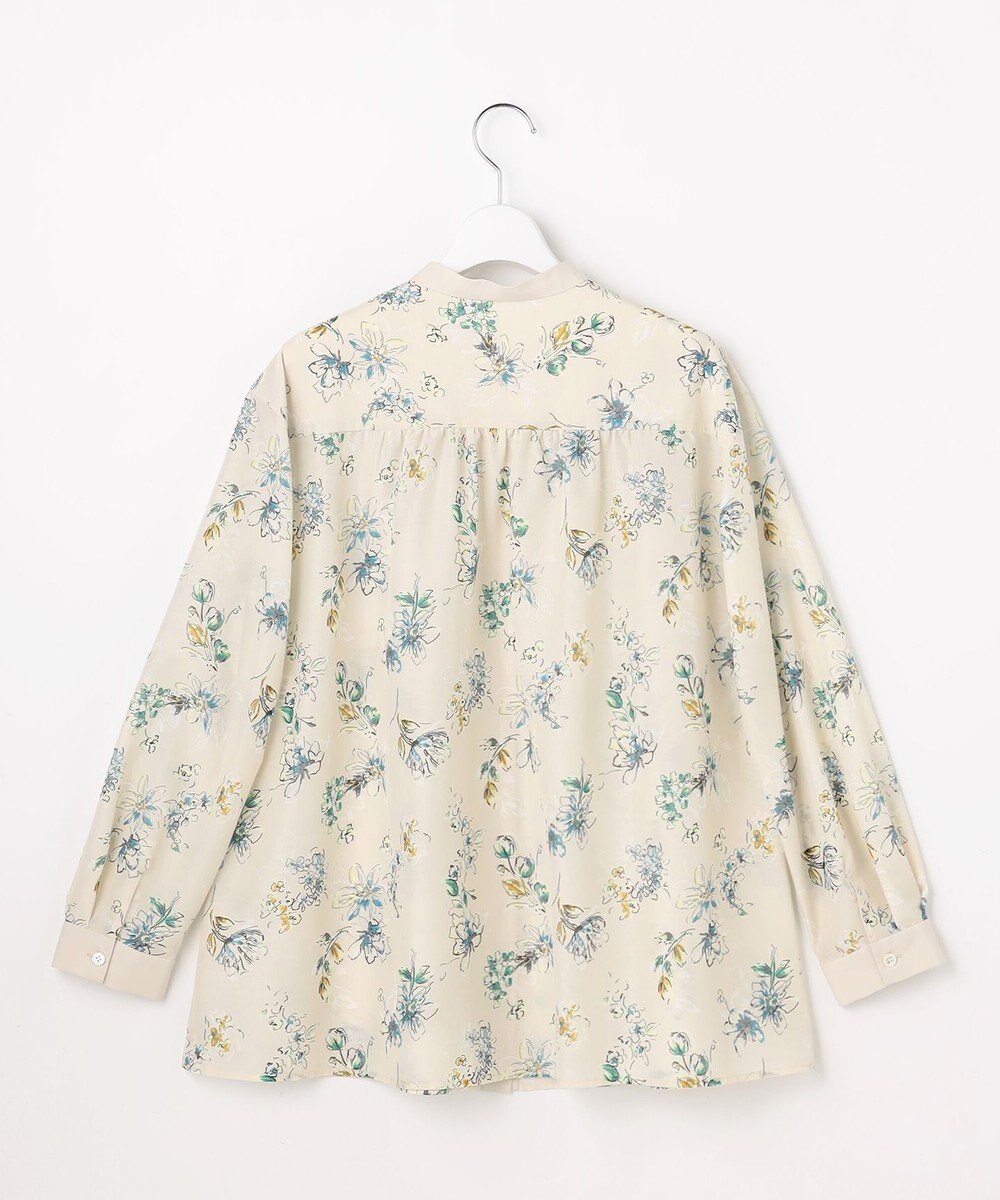 自由区 L エアリーローン花柄プリント ブラウス 