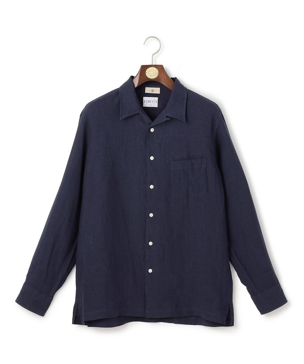 J.PRESS MEN 【LIBECO】リネンオープンカラー シャツ 