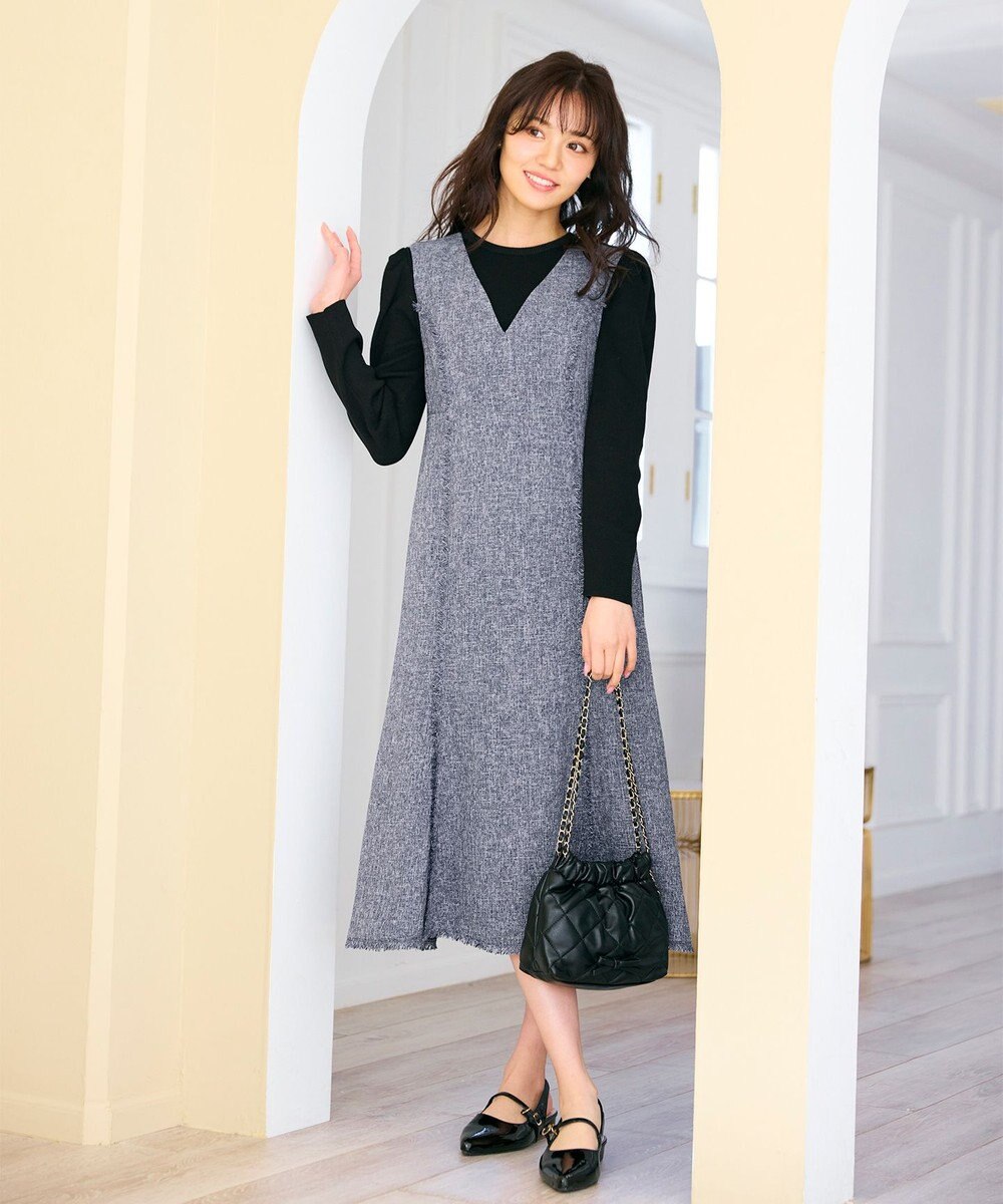 Feroux 【洗える】パワショル ニットプルオーバー 