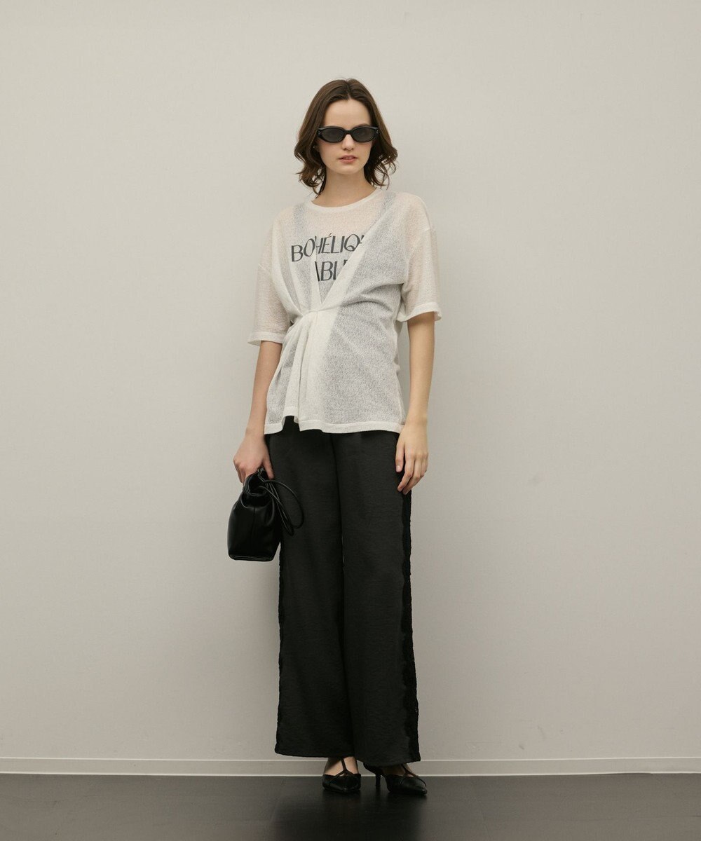 GRACE CONTINENTAL サイドレースパンツ 