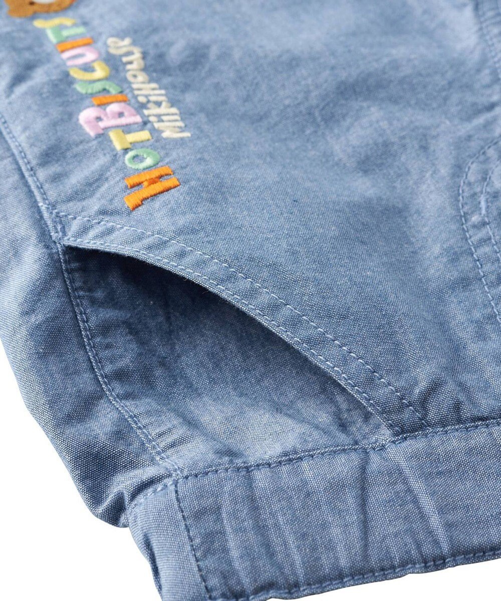 MIKI HOUSE HOT BISCUITS 【80-120cm】 パステルロゴ 6分丈パンツ 