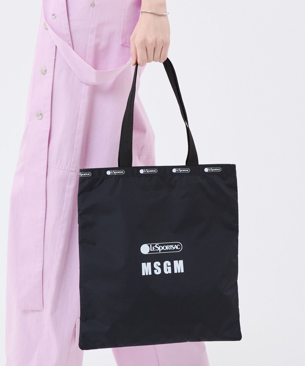 LeSportsac MSGM LG EMERALD TOTE/ロゴトートブラック 