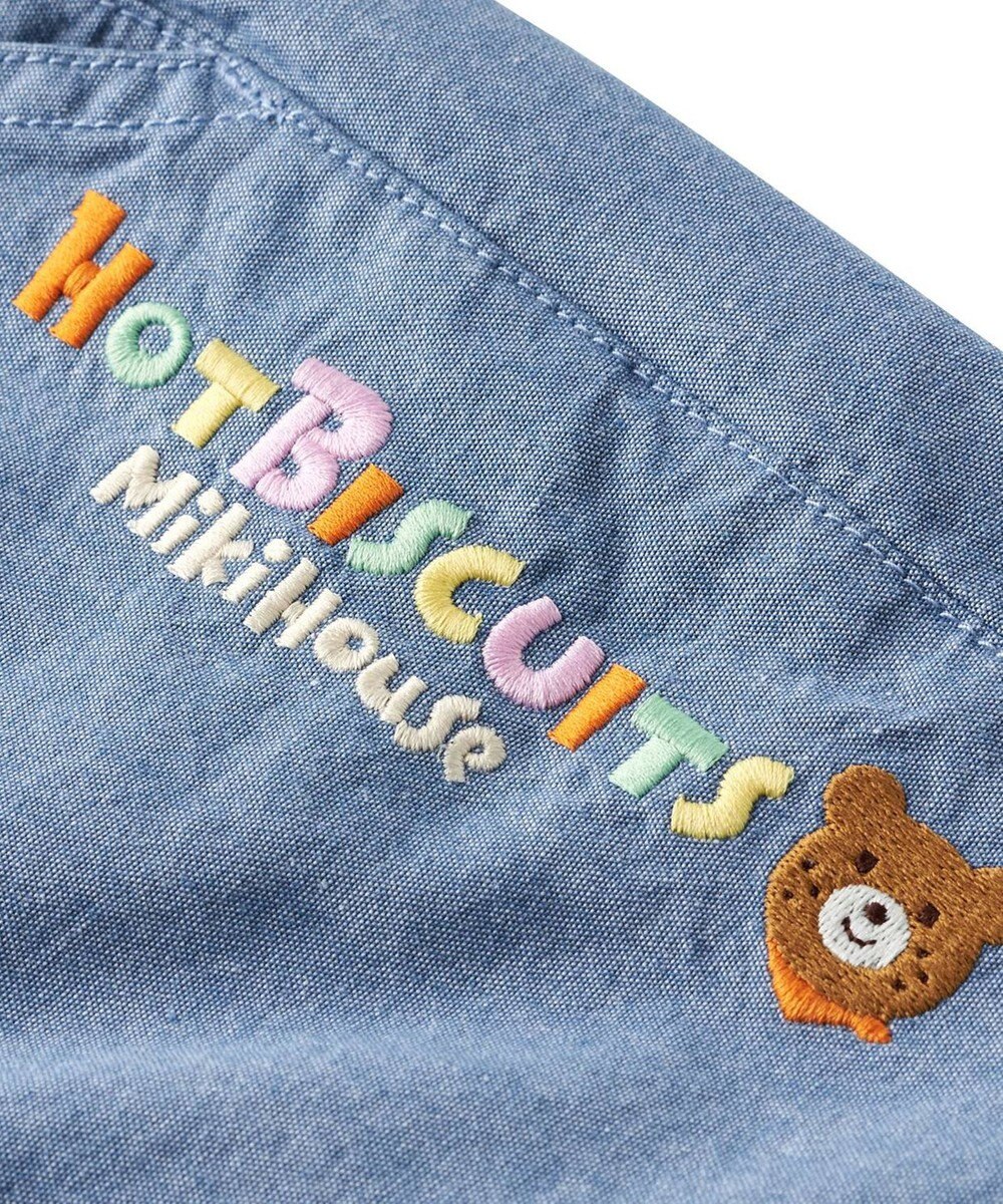 MIKI HOUSE HOT BISCUITS 【80-120cm】 パステルロゴ 6分丈パンツ 