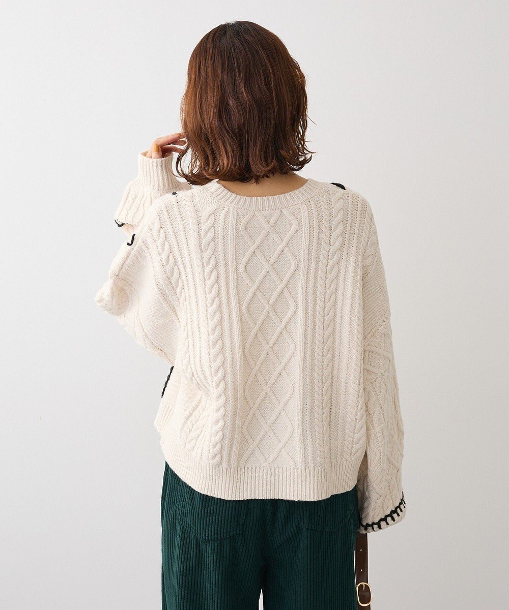 Green Parks ・ＥＬＥＮＣＡＲＥ　ＤＵＥ　ハンドステッチケーブルニッ 