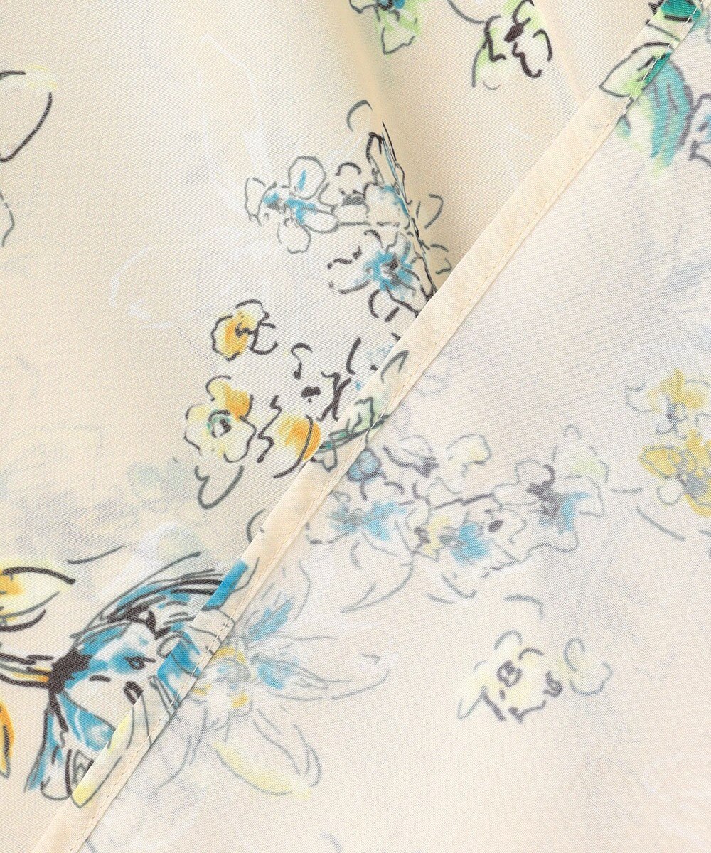 自由区 L エアリーローン花柄プリント ブラウス 