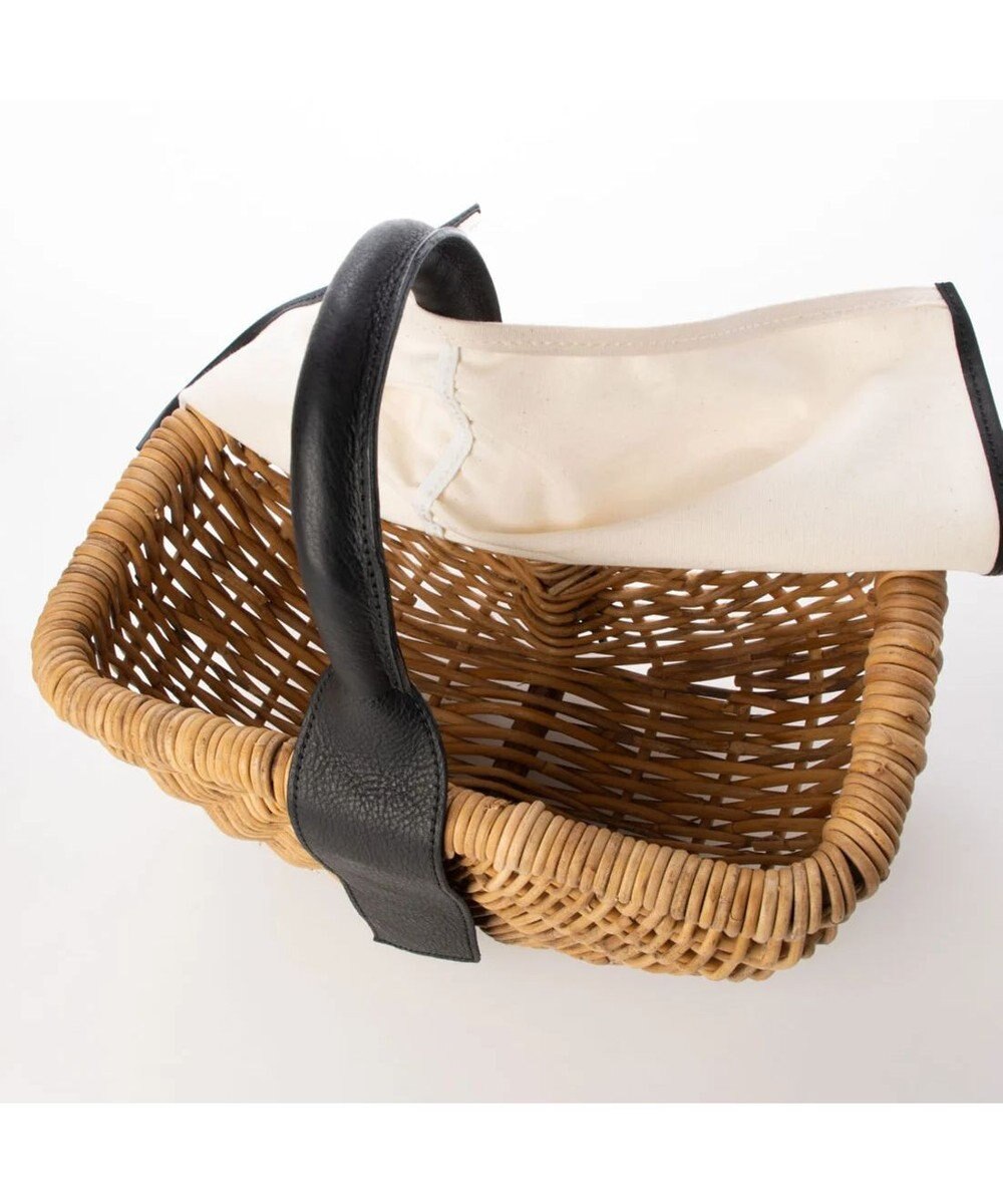 UNBILLION perche アラログ×姫路レザーフラップ付きカゴバッグ 